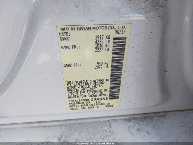 1N4AL3AP8HC284888 Nissan Altima 2.5 S