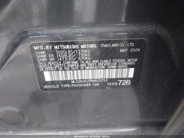 2024 MITSUBISHI MIRAGE ML32AUHJ7RH015753 Photo 8