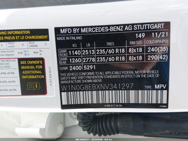 W1N0G8EBXNV341297 Mercedes-Benz Glc 300 4matic Suv