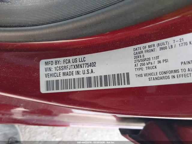 2021 RAM 1500 1C6SRFJTXMN775402 Photo 8