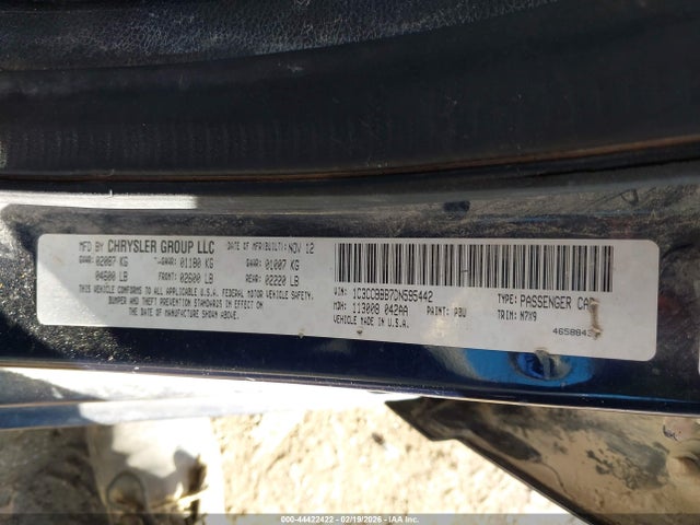 Продажа на аукционе авто 2013 Chrysler 200 Touring, vin: 1C3CCBBB7DN595442, номер лота: 44422422