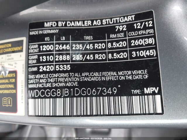 Продажа на аукционе авто 2013 Mercedes-benz Glk 350 4matic, vin: WDCGG8JB1DG067349, номер лота: 44422435