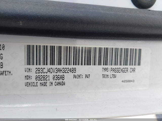 Продажа на аукционе авто 2010 Dodge Challenger Se, vin: 2B3CJ4DV3AH322489, номер лота: 44422441