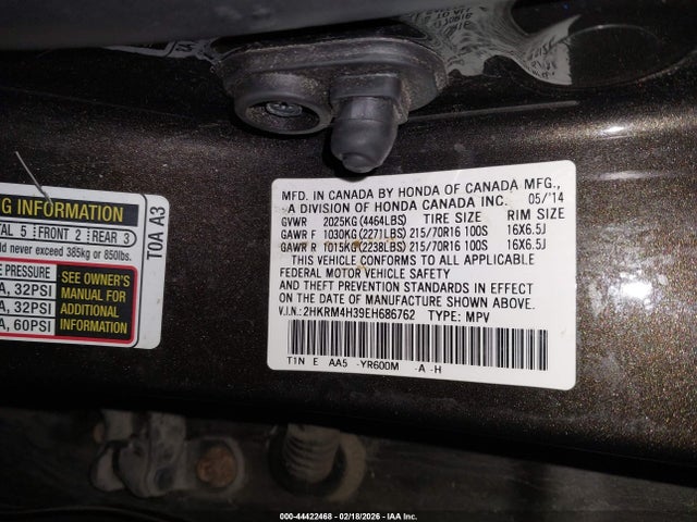 2HKRM4H39EH686762 Honda CR-V LX