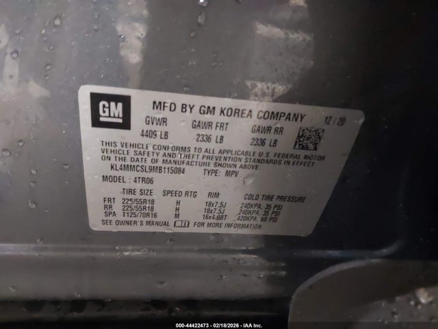 Продаж на аукціоні авто 2021 Buick Encore Gx Awd Preferred, vin: KL4MMCSL9MB115084, номер лоту: 44422473