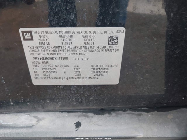 2013 CADILLAC SRX 3GYFNJE39DS611190 Photo 8