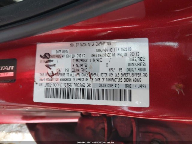 JM1DE1KZ7E0183697 Mazda Mazda2 Sport
