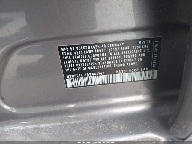 2013 VOLKSWAGEN GTI WVWHD7AJ1DW063747 Photo 8