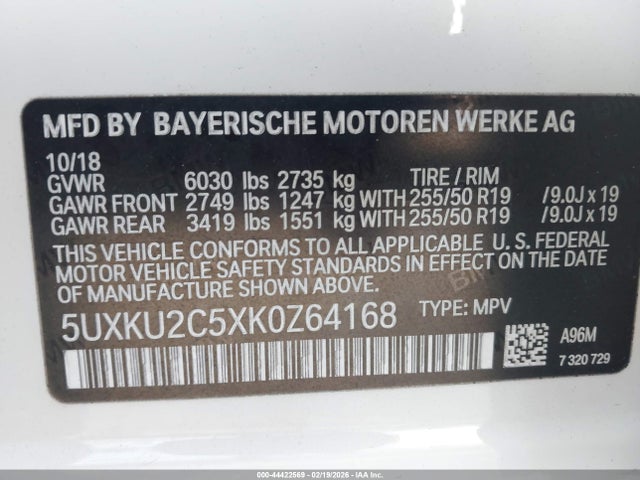 2019 BMW X6 5UXKU2C5XK0Z64168 Photo 8