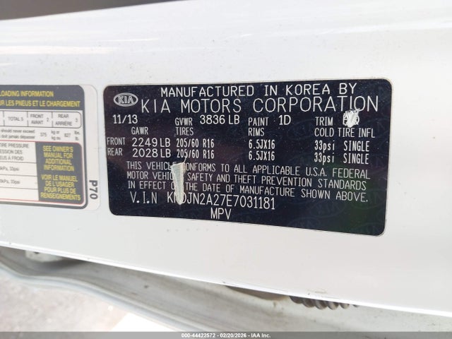 KNDJN2A27E7031181 KIA Soul