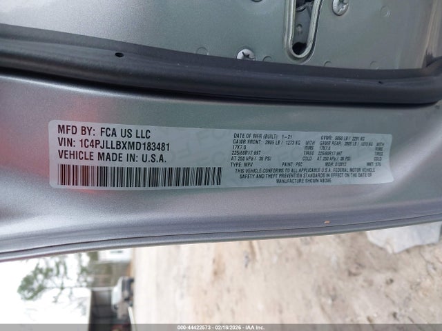 2021 JEEP CHEROKEE 1C4PJLLBXMD183481 Photo 8