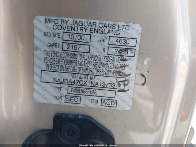 2001 JAGUAR XK8 SAJDA42CX1NA13733 Photo 8