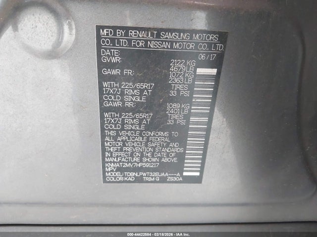 2017 NISSAN ROGUE KNMAT2MV7HP591217 Photo 8