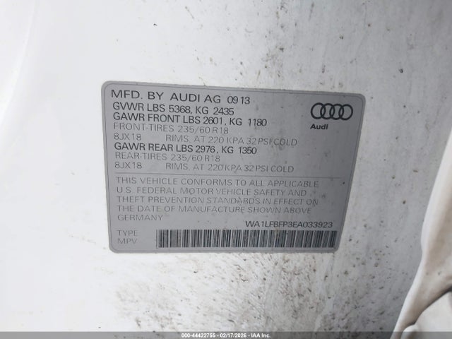 2014 AUDI Q5 WA1LFBFP3EA033923 Photo 8