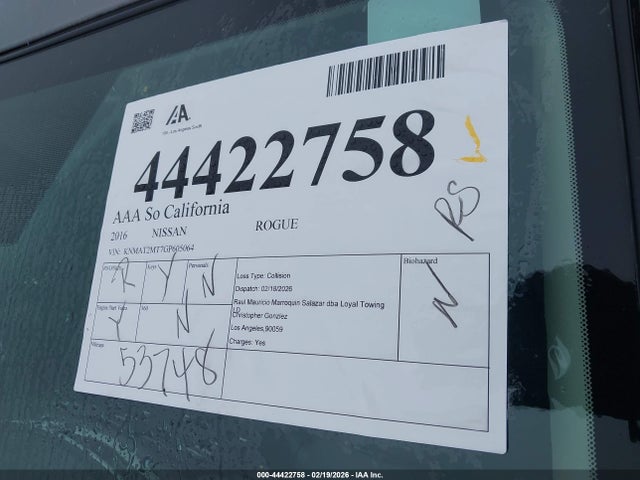 Nissan ROGUE SV 2016 KNMAT2MT7GP605064 Image 13