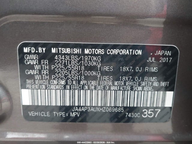 2017 MITSUBISHI OUTLANDER SPORT JA4AP3AUXHZ069685 Photo 8