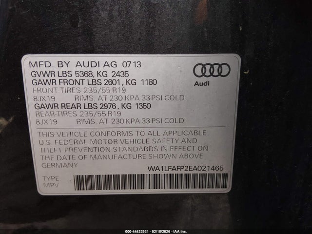 2014 AUDI Q5 WA1LFAFP2EA021465 Photo 8