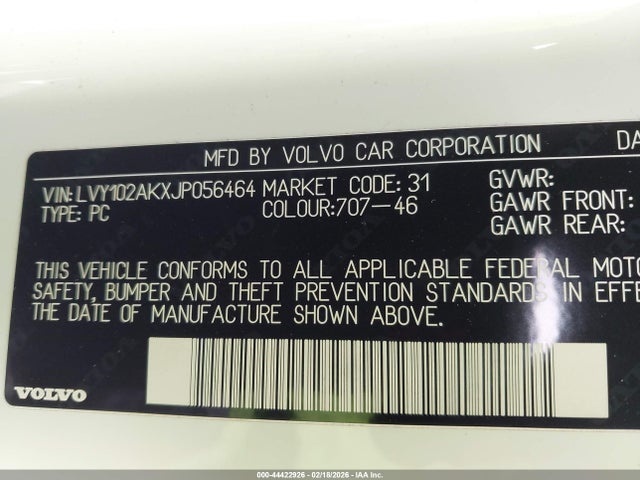 LVY102AKXJP056464 Volvo S90 T5 Momentum