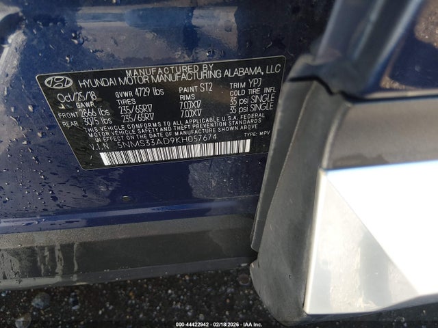 Hyundai Santa Fe Sel 2019 5NMS33AD9KH057674 Image 9