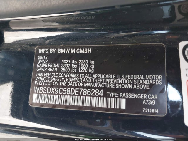 Продажа на аукционе авто 2013 Bmw M3, vin: WBSDX9C58DE786284, номер лота: 44422966