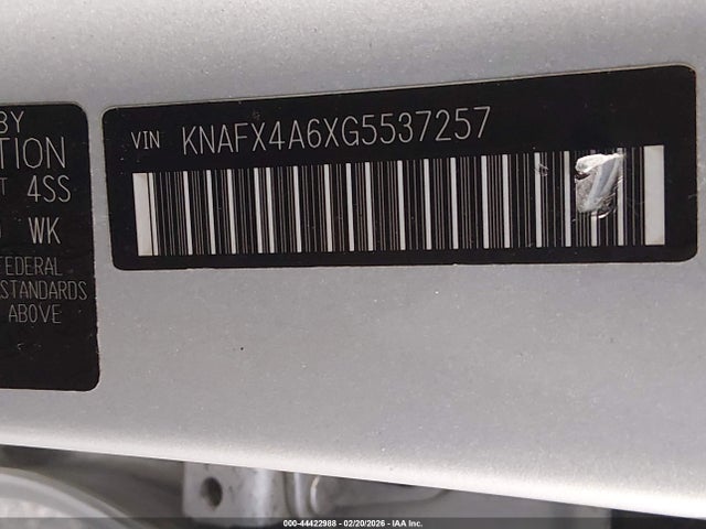 KNAFX4A6XG5537257 KIA FORTE LX