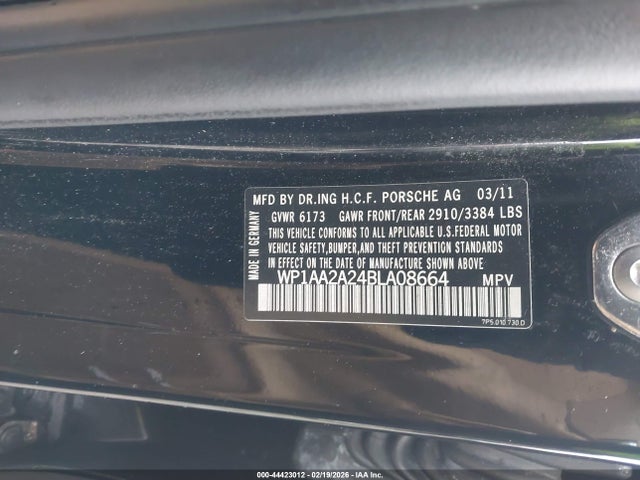 Auction sale of the 2011 Porsche Cayenne, vin: WP1AA2A24BLA08664, lot number: 44423012