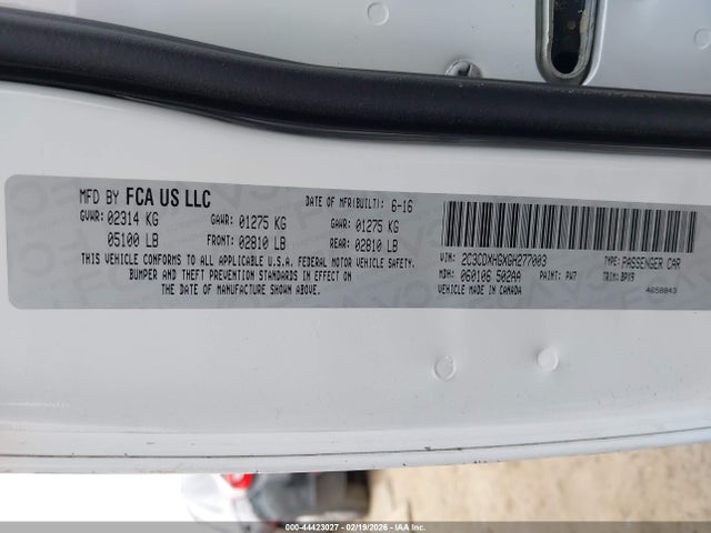 2016 DODGE CHARGER 2C3CDXHGXGH277003 Photo 8