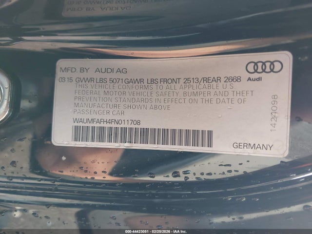 WAUMFAFH4FN011708 Audi A5 2.0t Premium
