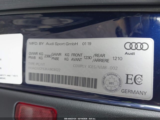 2019 AUDI RS 5 WUACWCF53KA903422 Photo 8