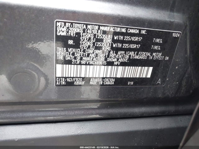 Toyota RAV4 LE 2024 2T3F1RFV1RC489615 Image 9