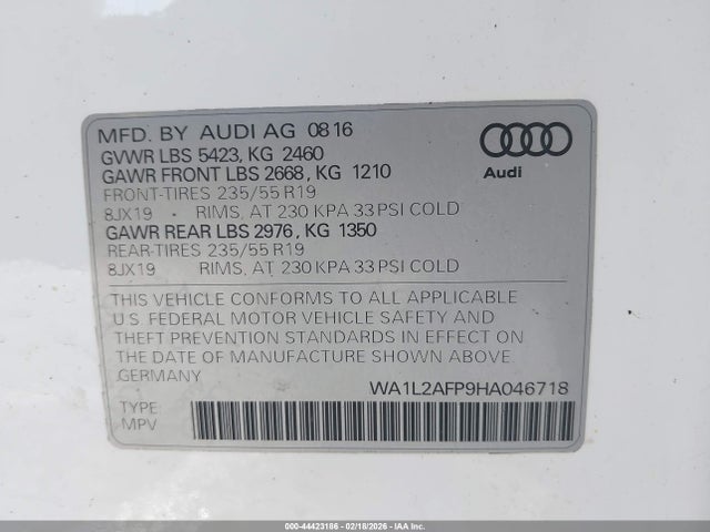 2017 AUDI Q5 WA1L2AFP9HA046718 Photo 8