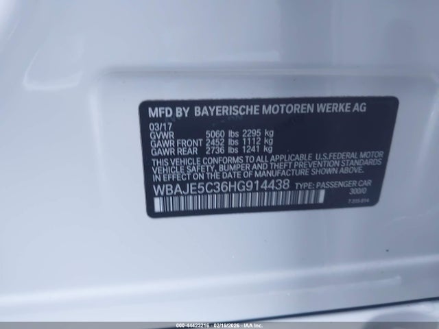 WBAJE5C36HG914438 BMW 540I