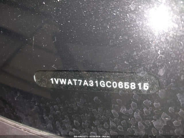 Продаж на аукціоні авто 2016 Volkswagen Passat 1.8t S, vin: 1VWAT7A31GC065815, номер лоту: 44423271