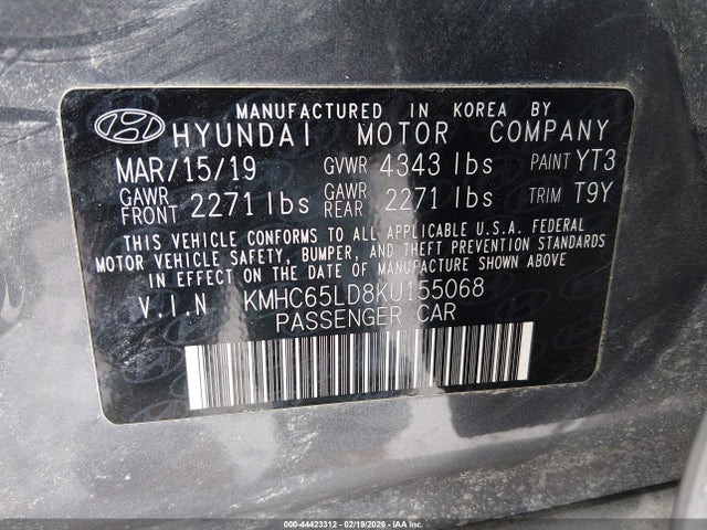 2019 HYUNDAI IONIQ PLUG-IN HYBRID KMHC65LD8KU155068 Photo 8