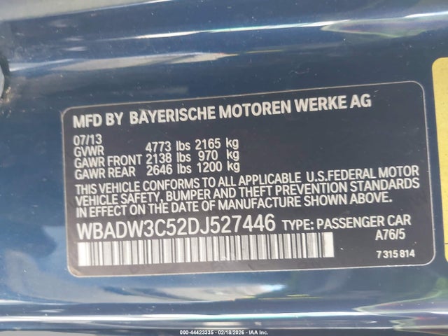 2013 BMW 328I WBADW3C52DJ527446 Photo 8