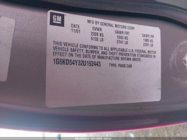 2002 CADILLAC DEVILLE 1G6KD54Y32U192443 Photo 8