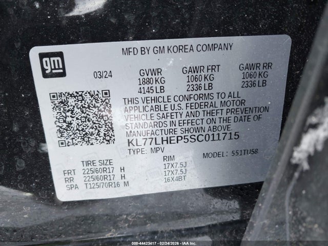 2025 CHEVROLET TRAX KL77LHEP5SC011715 Photo 8