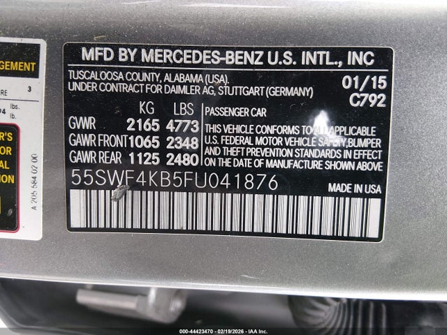 55SWF4KB5FU041876 Mercedes-Benz C 300 4matic