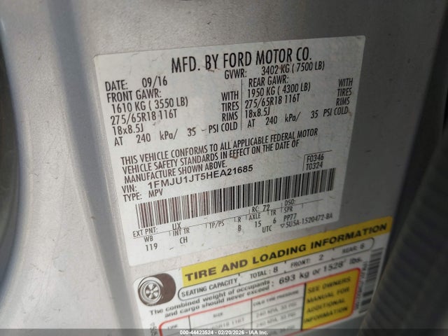 1FMJU1JT5HEA21685 Ford Expedition Xlt