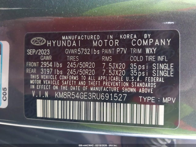 2024 HYUNDAI PALISADE KM8R54GE3RU691527 Photo 8