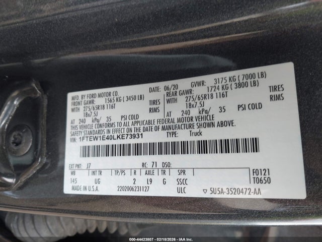 Ford F-150 Xlt 2020 1FTEW1E40LKE73931 Image 9