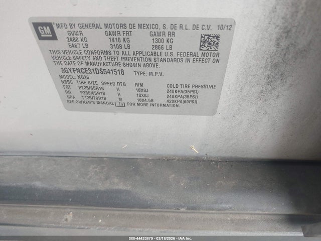 2013 CADILLAC SRX 3GYFNCE31DS541518 Photo 8