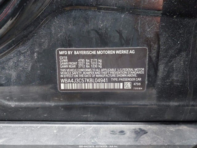 2019 BMW 430I GRAN COUPE WBA4J3C57KBL04941 Photo 8