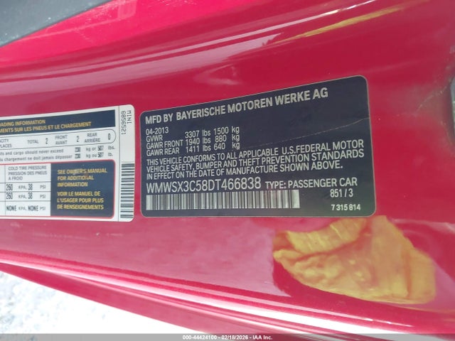 2013 MINI COUPE WMWSX3C58DT466838 Photo 8