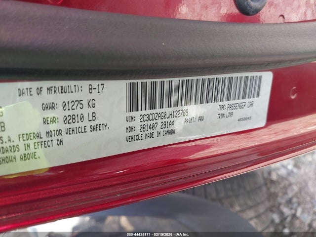 44424171 :رقم المزاد ، 2C3CDZAG0JH132789 vin ، 2018 Dodge Challenger Sxt مزاد بيع