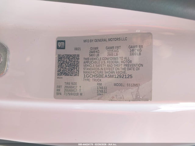 1GCHSBEA5M1292125 Chevrolet Colorado 2wd Long Box Wt