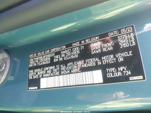 2023 VOLVO C40 RECHARGE PURE ELECTRIC YV4ED3GL6P2065331 Photo 8