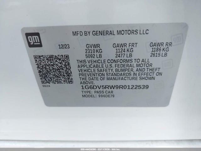 Продаж на аукціоні авто 2024 Cadillac Ct5-v V-series, vin: 1G6DV5RW9R0122539, номер лоту: 44424395