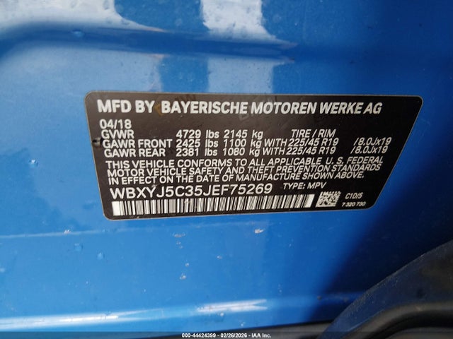 2018 BMW X2 WBXYJ5C35JEF75269 Photo 8