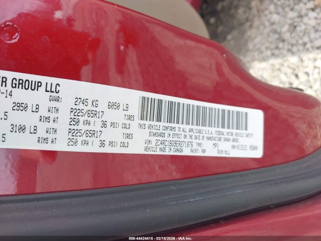 Продаж на аукціоні авто 2014 Chrysler Town & Country Touring, vin: 2C4RC1BG9ER271876, номер лоту: 44424415